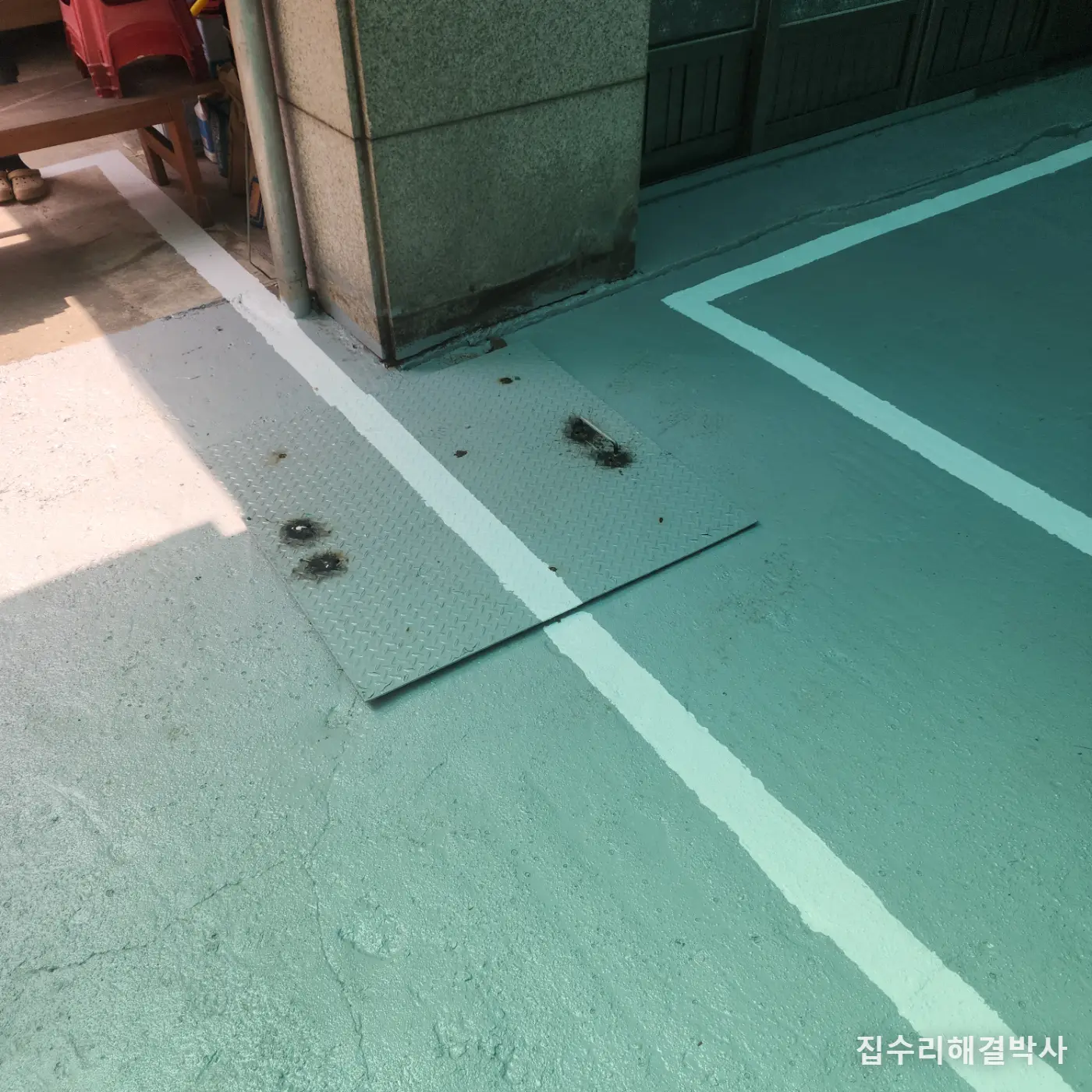 차가 지나다니는 자리의 집수정 뚜껑이 삭았다면 — 규격품이 안 맞으면 만들면 됩니다 시공 사진 7