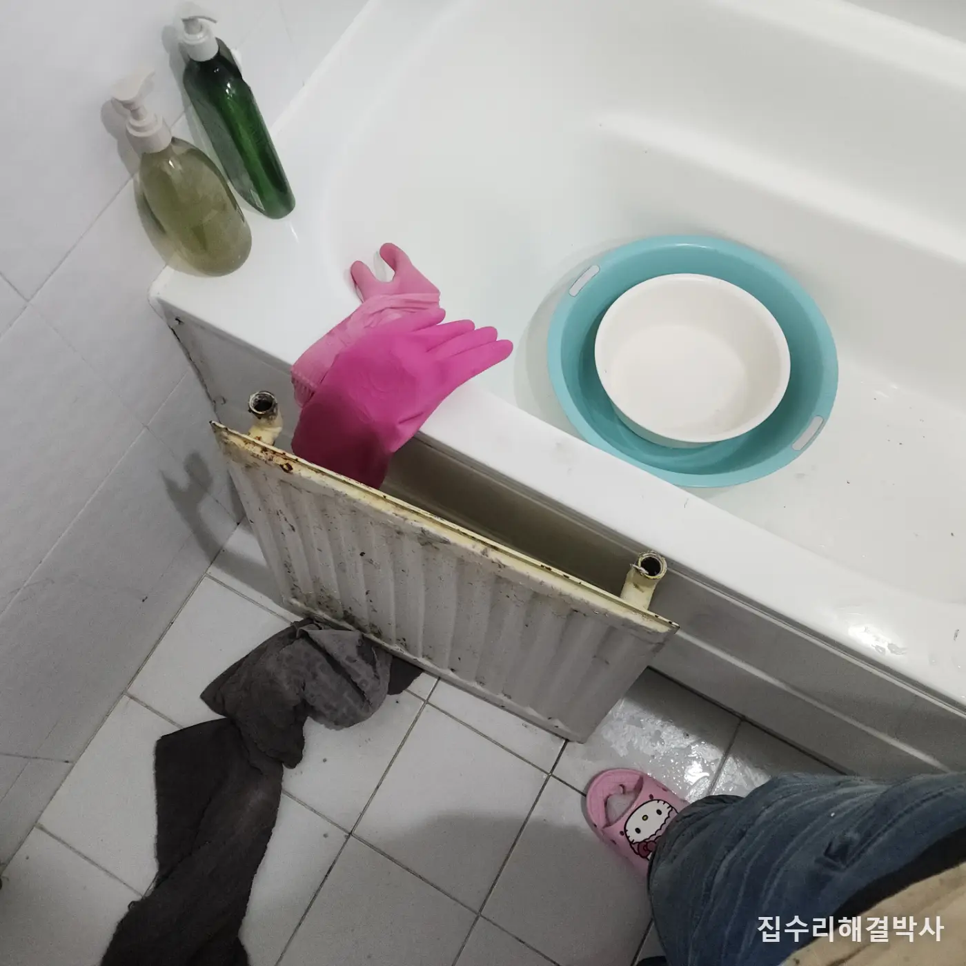 안 쓰는 화장실 라디에이터 떼고 싶을 때 — 막지 말고 이어야 하는 경우 시공 사진 7