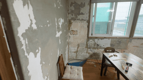 벽돌 모양 스티로폼 단열재를 붙이기 전에 — 두 번 일하지 않는 법 작업 전